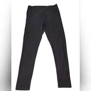 Iuga High Waisted Yoga Pants With Side Pockets, Inside Pocket Black Size Large